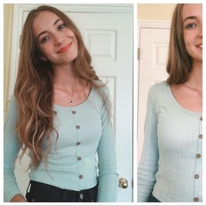 ASOS Mint patterned crop top